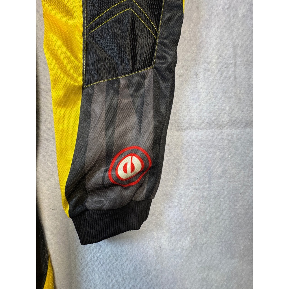 Evil Paintball Jersey Mens Medium Black Yellow Padded Long Sleeve Graphic Mesh - Picture 5 of 7